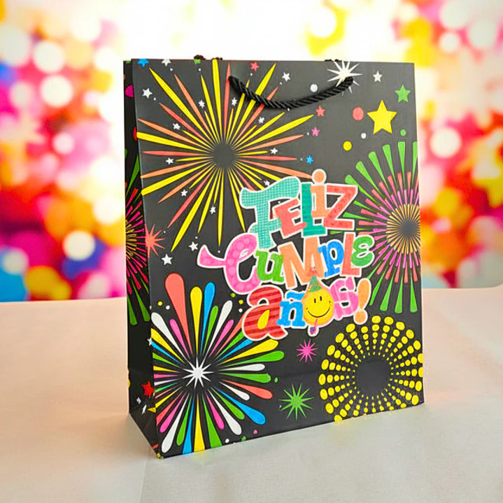 Bolsa Mediana para Regalo Cumpleaños Diseños La Fiesta Ya Empieza! 5