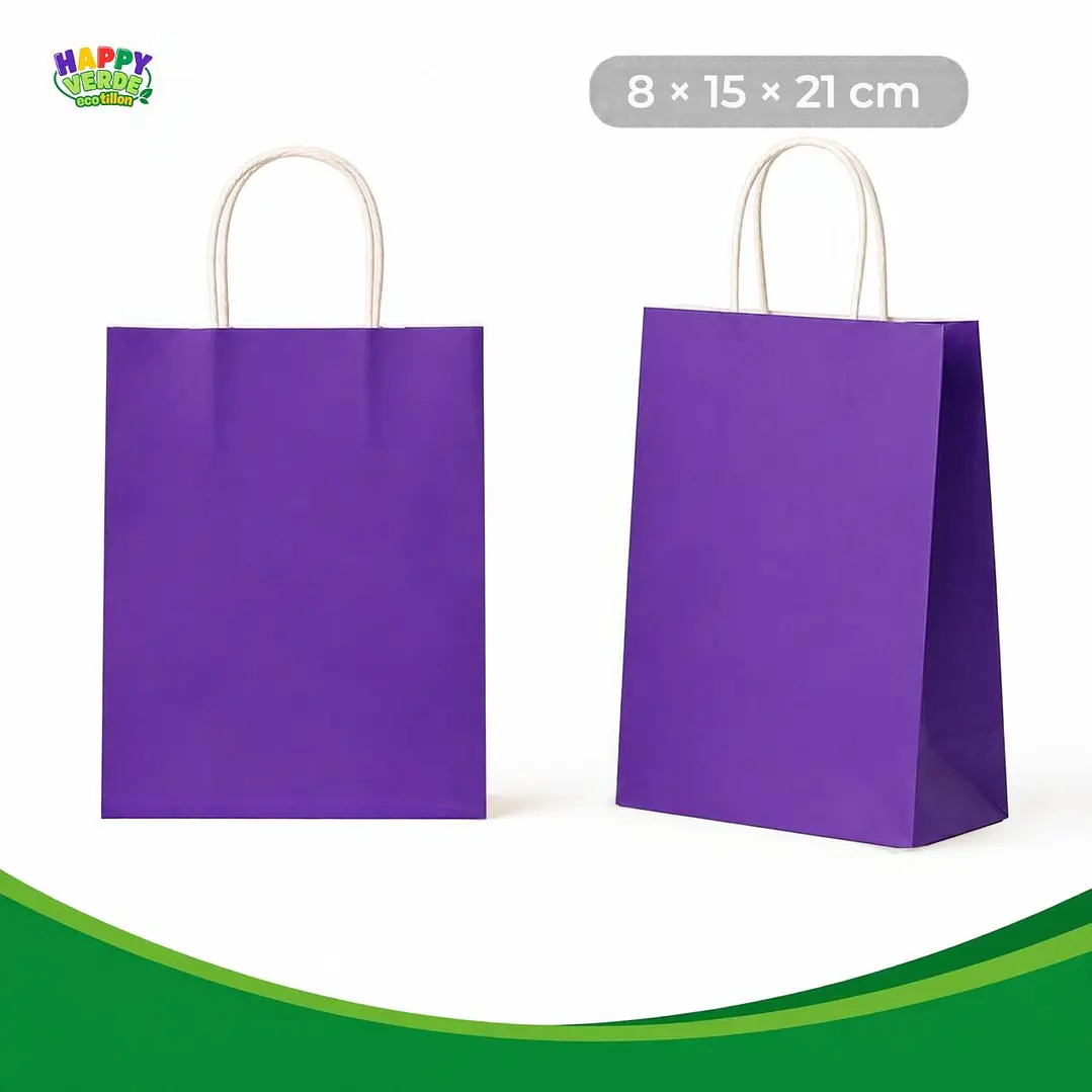 Bolsa Pequeña de Papel 16x22x8cm Varios Colores 7