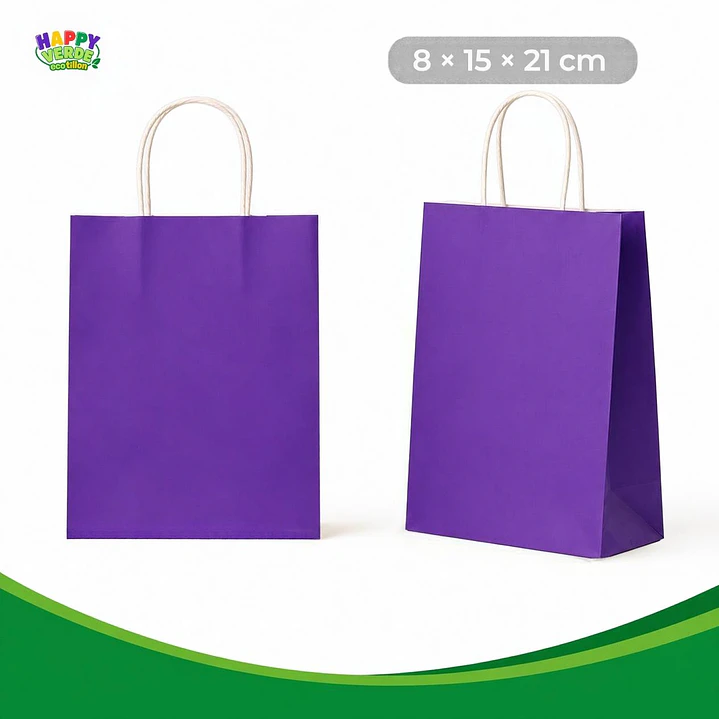 Bolsa Pequeña de Papel 16x22x8cm Varios Colores 7