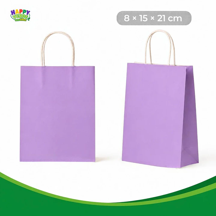 Bolsa Pequeña de Papel 16x22x8cm Varios Colores 9