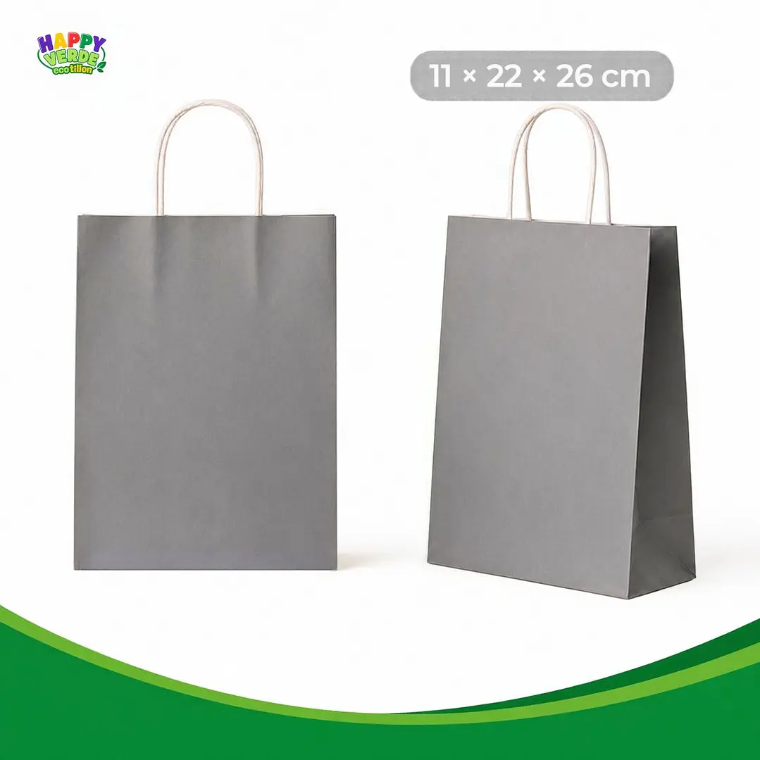 Bolsa Mediana de Papel 22x26x11cm Varios Colores 4
