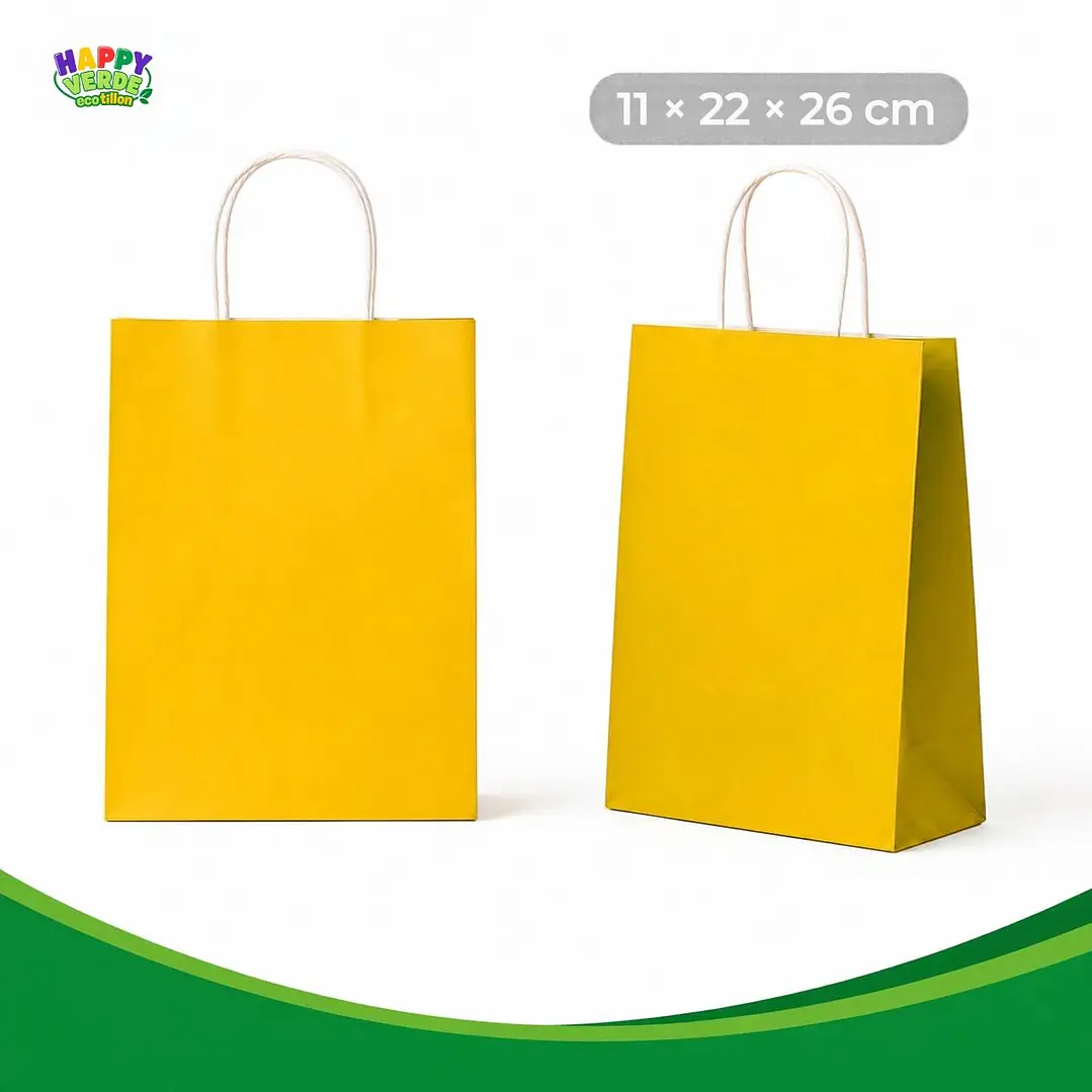 Bolsa Mediana de Papel 22x26x11cm Varios Colores 5