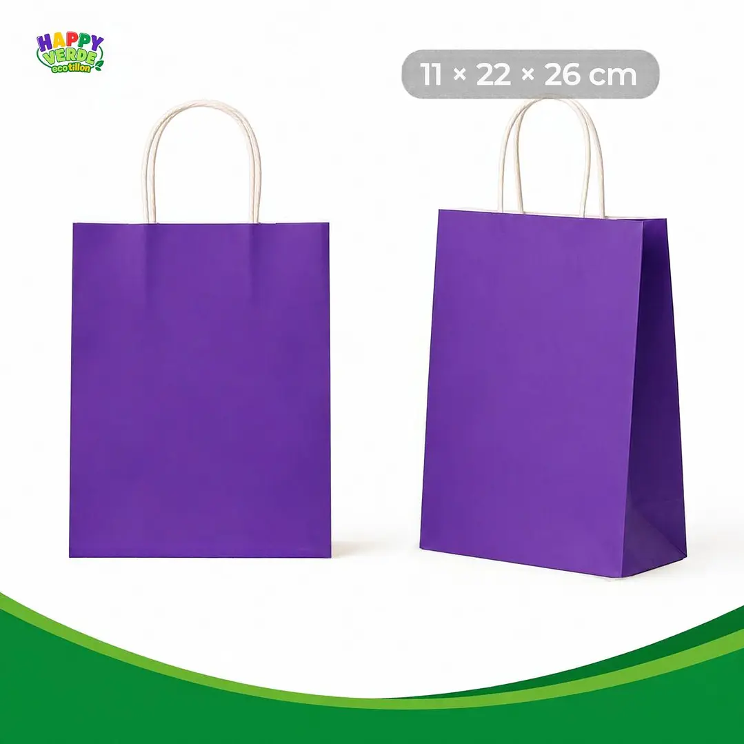 Bolsa Mediana de Papel 22x26x11cm Varios Colores 9