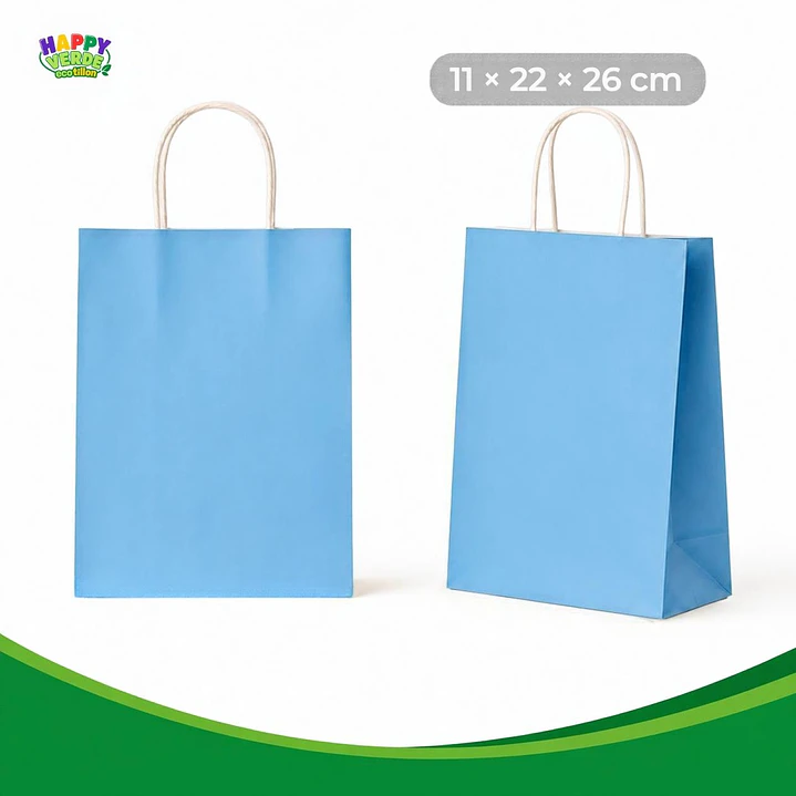 Bolsa Mediana de Papel 22x26x11cm Varios Colores 10