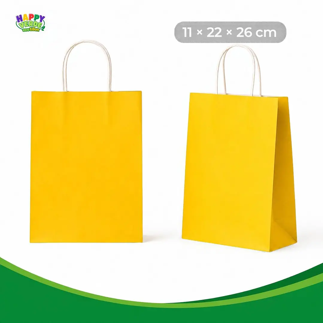 Bolsa Mediana de Papel 22x26x11cm Varios Colores 14