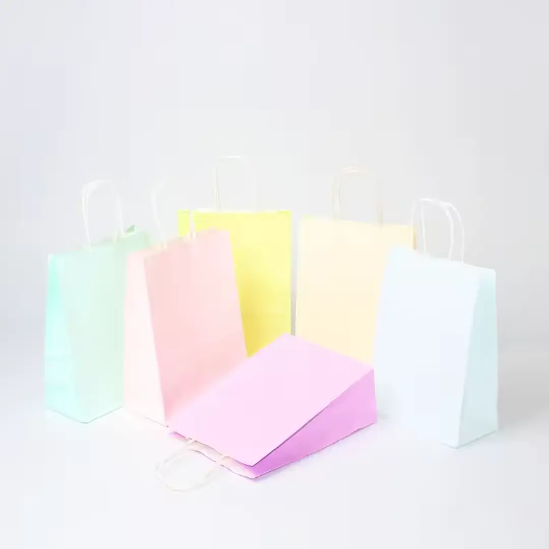 Bolsa Mediana de Papel 22x26x10cm Colores Pastel 11