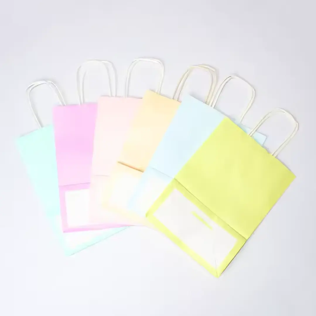 Bolsa Mediana de Papel 22x26x10cm Colores Pastel 9