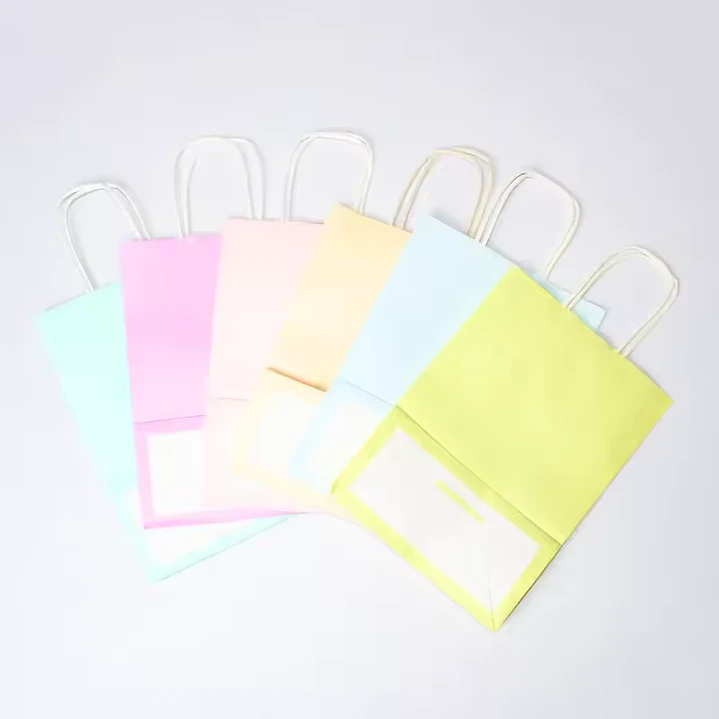 Bolsa Mediana de Papel 22x26x10cm Colores Pastel 9