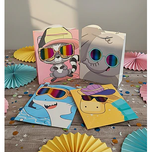 Bolsa Mediana para Regalo Animales Estilosos