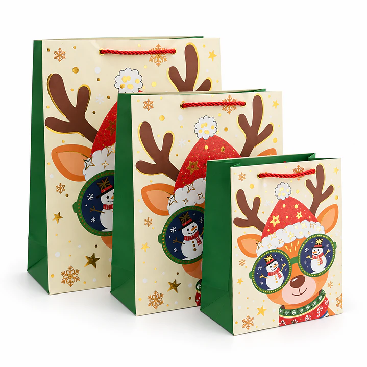 Pack Bolsas de Regalo Navidad 3 Tamaños, varios diseños 1