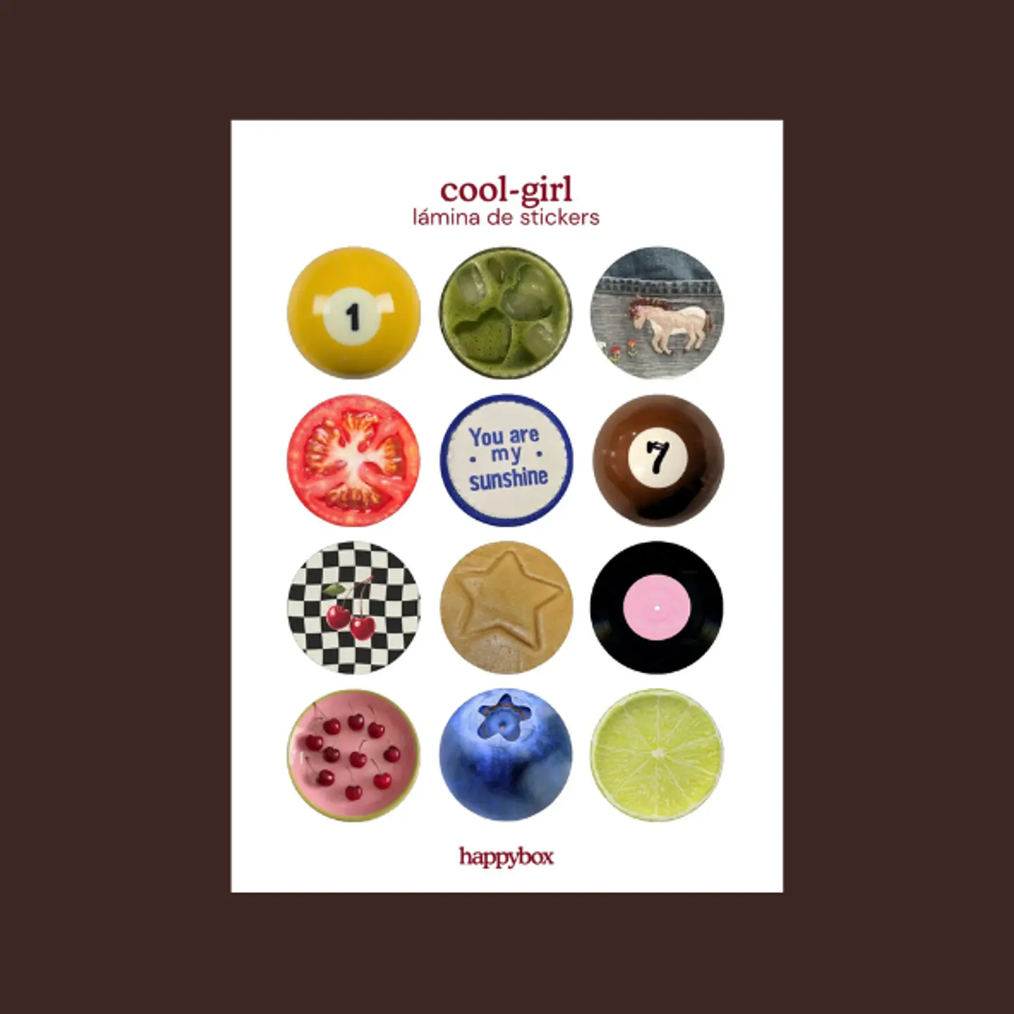 cool-girl - lámina de stickers 1