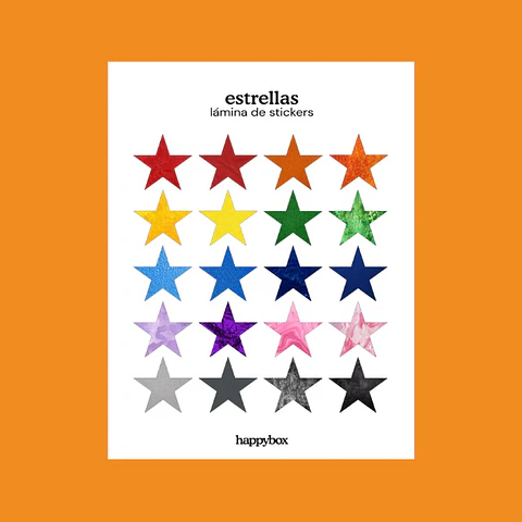 estrellas - lámina de stickers