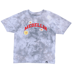 Camiseta Medellin Flores Tie Dye Hardcoresilver Hcs