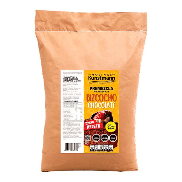 Premezcla Bizcocho Chocolate Molinos Kunstmann 25 kg