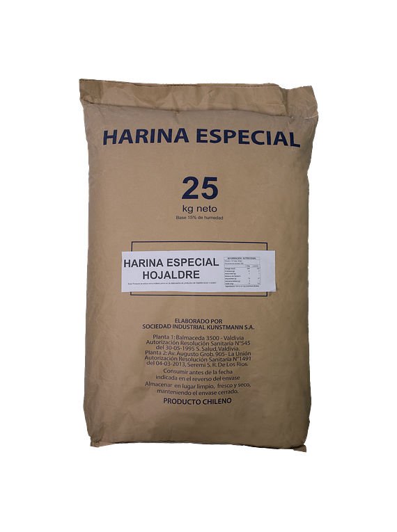 Harina Especial Hojaldre 25 kg Papel