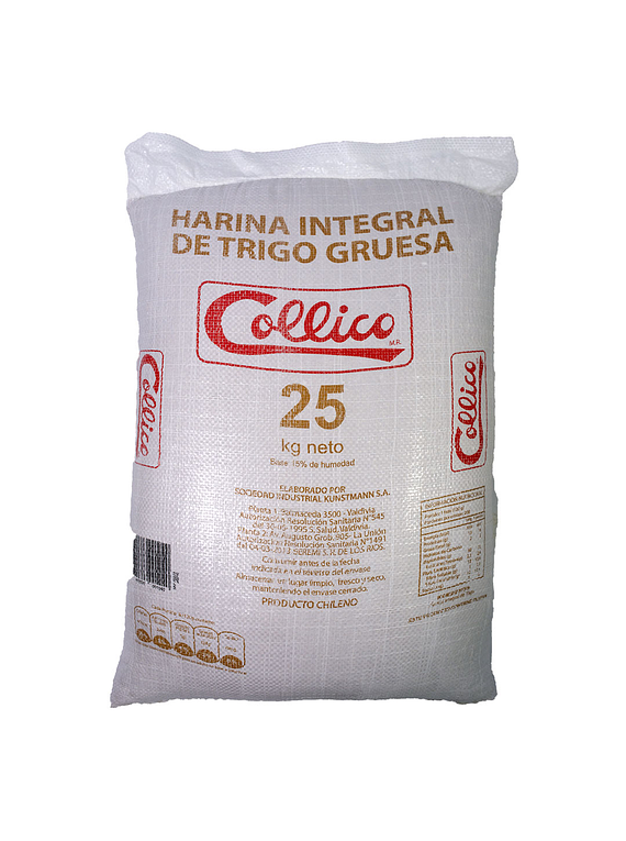 Harina Integral de Trigo 25 kg gruesa PPL