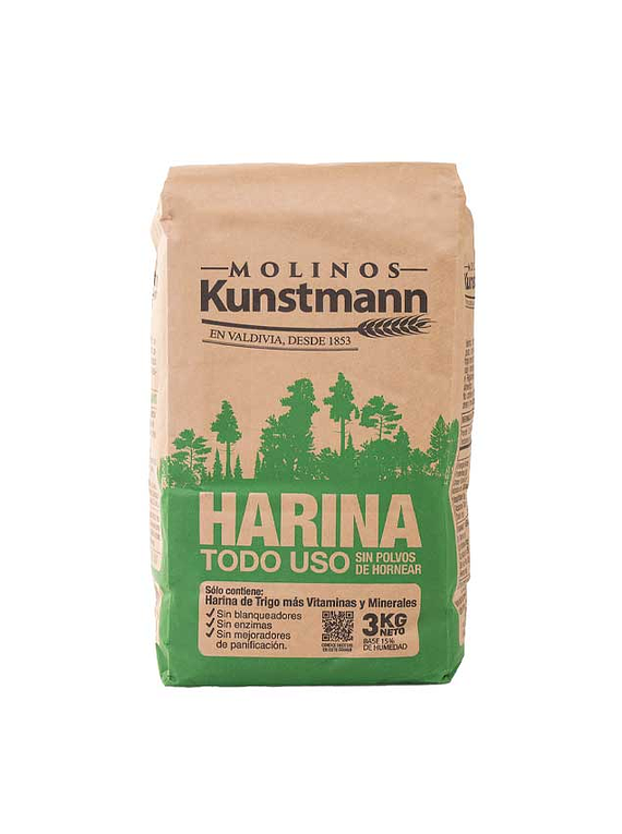 Harina Todo Uso Molinos Kunstmann 3 kg