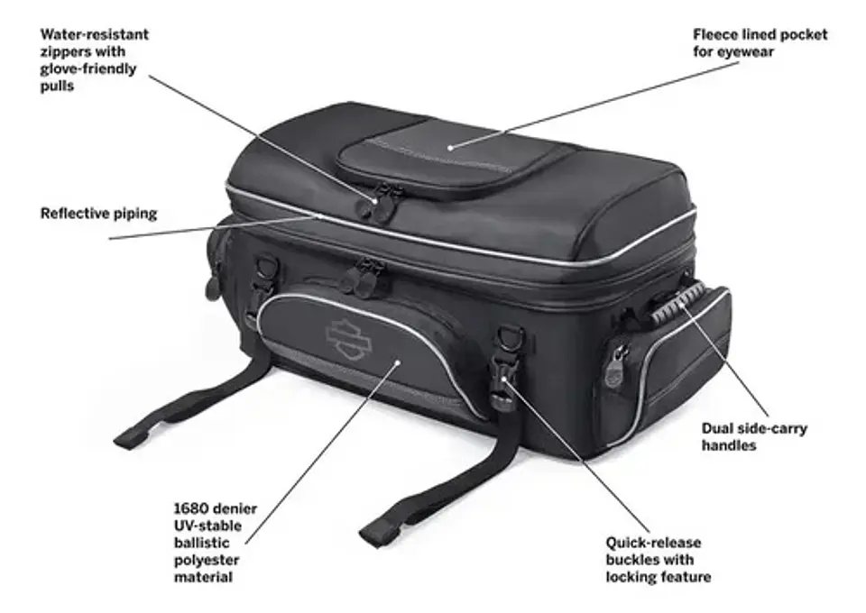 Harley-davidson Onyx Premium Luggage Tour-pak Rack Bag 4