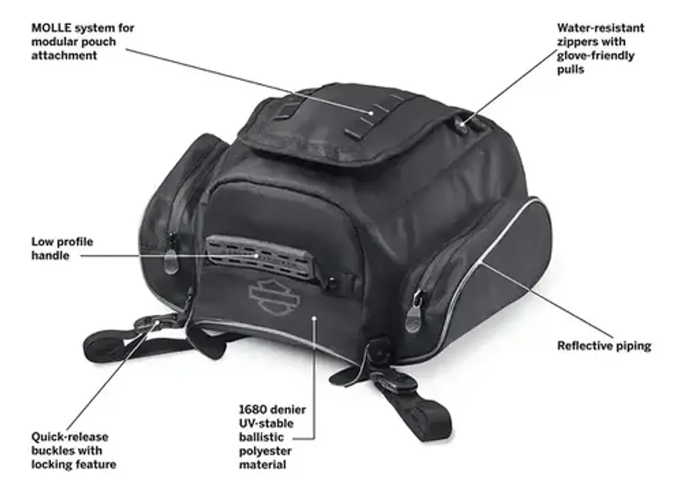 Harley-davidson Onyx Premium Luggage Tail Bag 93300106 4