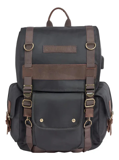 Mochila Harley-davidson Ponderosa Ballistic & Leather Usb