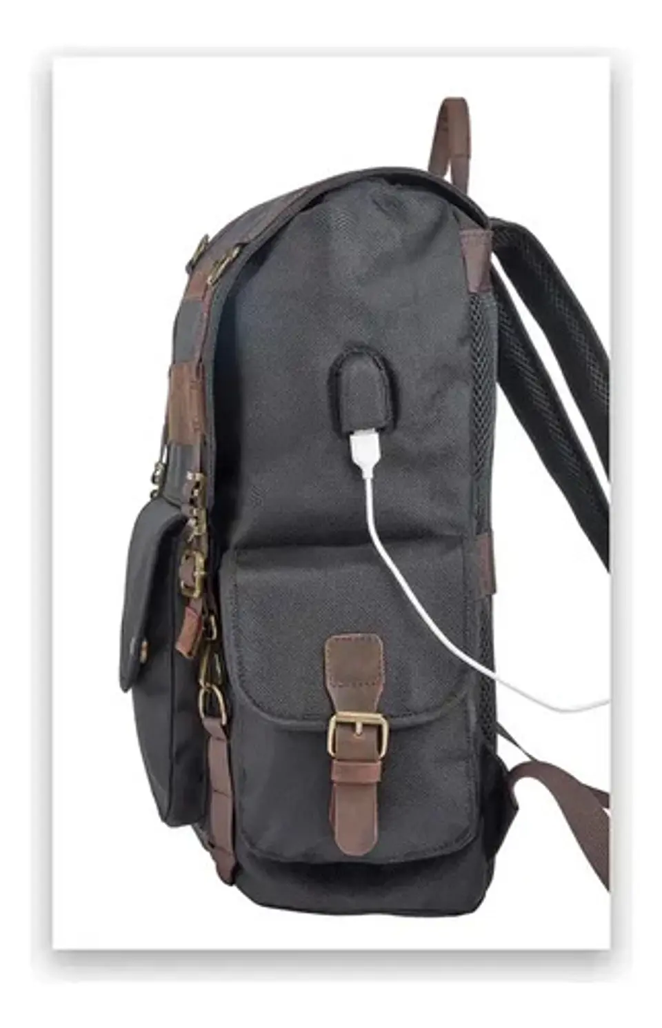 Mochila Harley-davidson Ponderosa Ballistic & Leather Usb 5