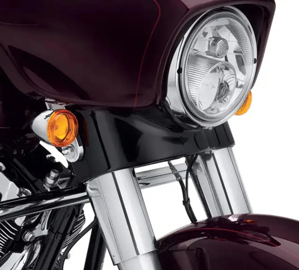 Harley-davidson Gloss Black Outer Fairing Skirt 57100227 1