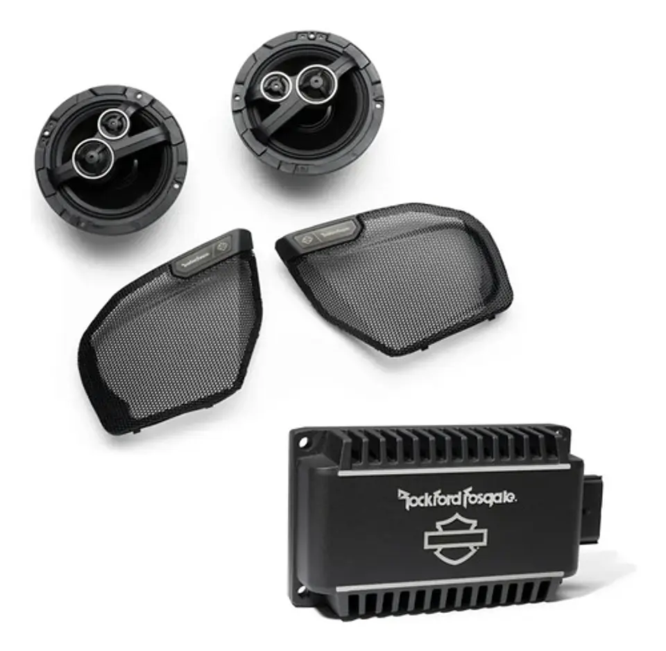 Harley-davidson Rockford Fosgate Speakers Stage 2 + Amp 500w 1