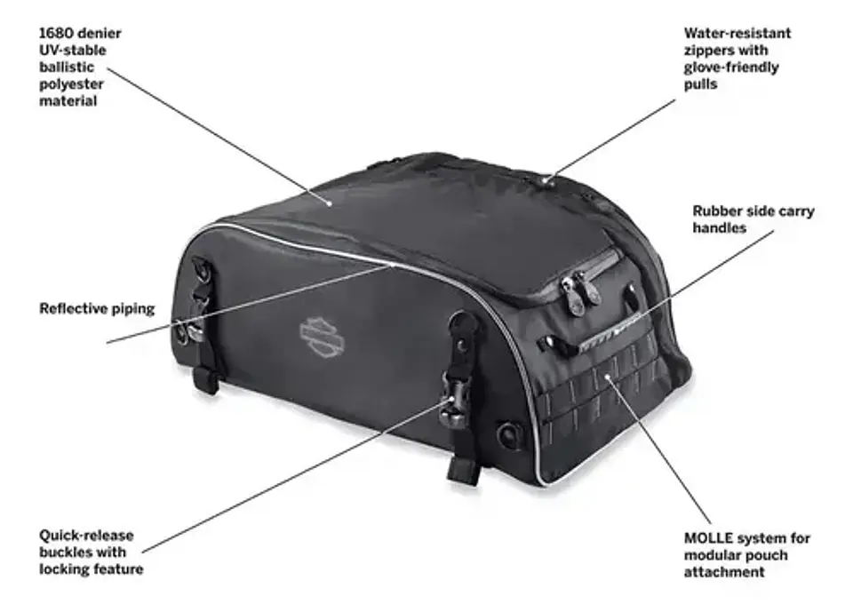 Harley-davidson Onyx Premium Luggage Tour-pak Rack Bag 4