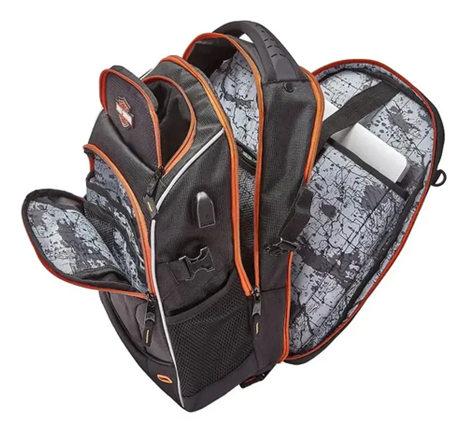 Mochila Harley-davidson Renegade 2 Backpack Usb 3