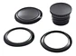 Harley-davidson Softail 18-21 Flush-mount Fuel Cap Kit Black - Thumbnail 1