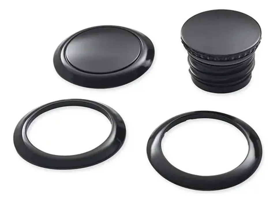 Harley-davidson Softail 18-21 Flush-mount Fuel Cap Kit Black 1