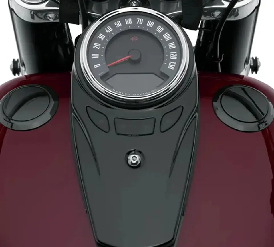 Harley-davidson Softail 18-21 Flush-mount Fuel Cap Kit Black 2