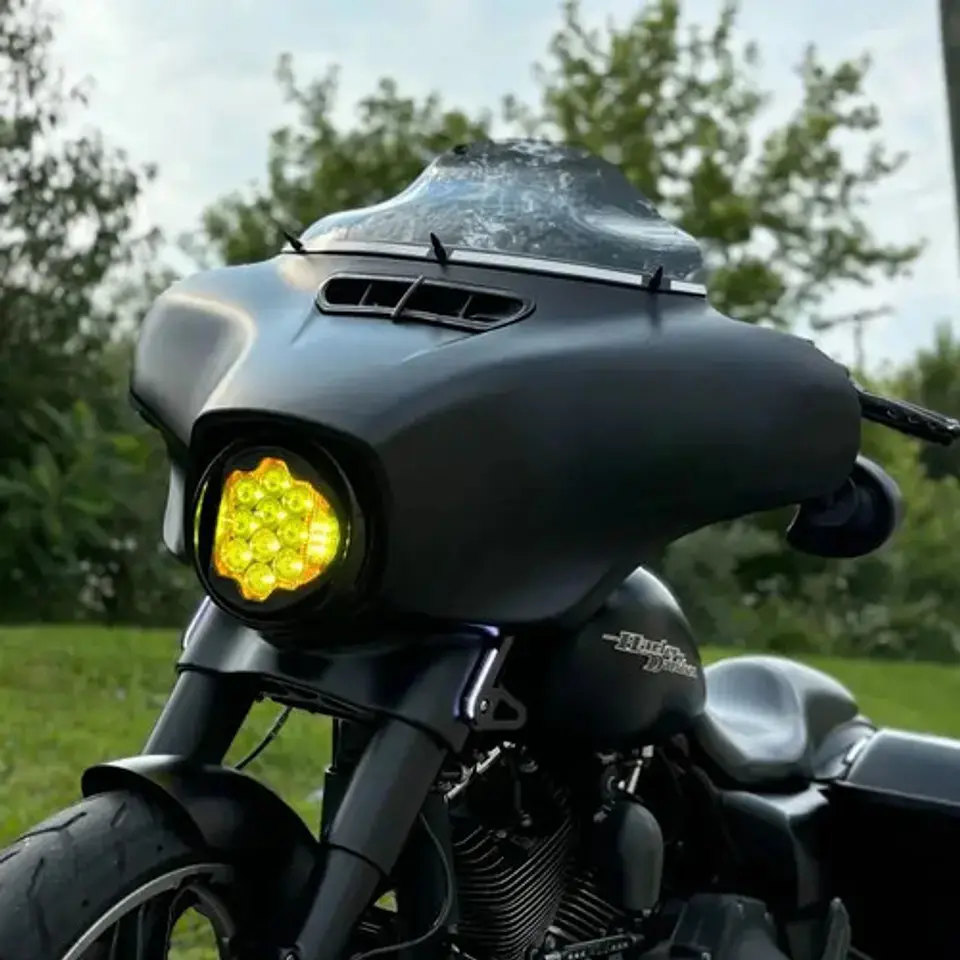 Hogworkz Harley-davidson Touring Goldtooth Led Headlight 6