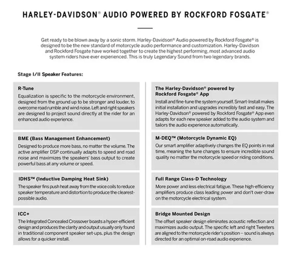Harley-davidson Audio Rockford Fosgate Stage 2 Speakers 3