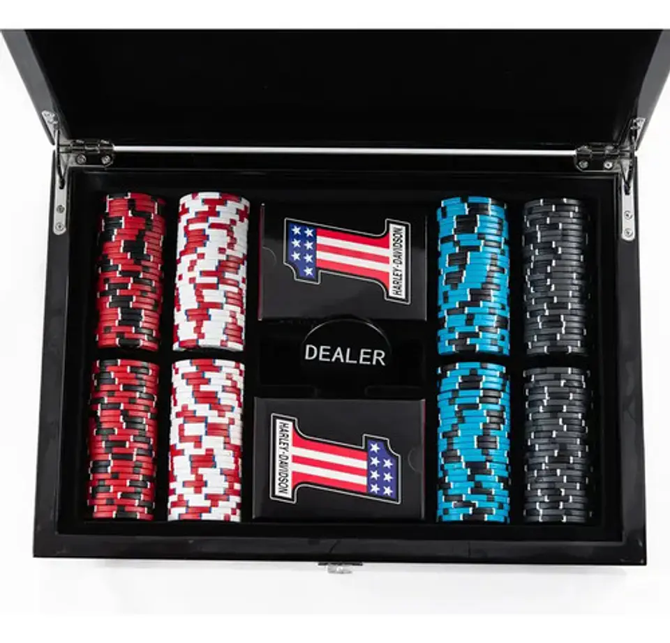 Harley-davidson H-d #1 Poker Set Kit 98148-25vx 2