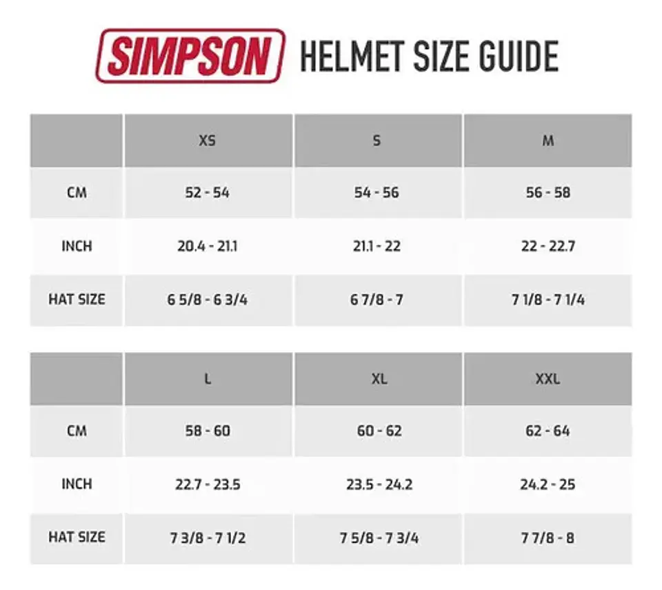 Simpson Motorcycle Xcursion Bandit Helmet 4
