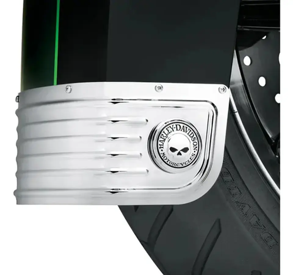 Harley-davidson Front Fender Skirt Willie G Skull Medallion 1