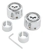 Harley-davidson Willie G Skull Front Axle Nut Covers Chrome - Thumbnail 2