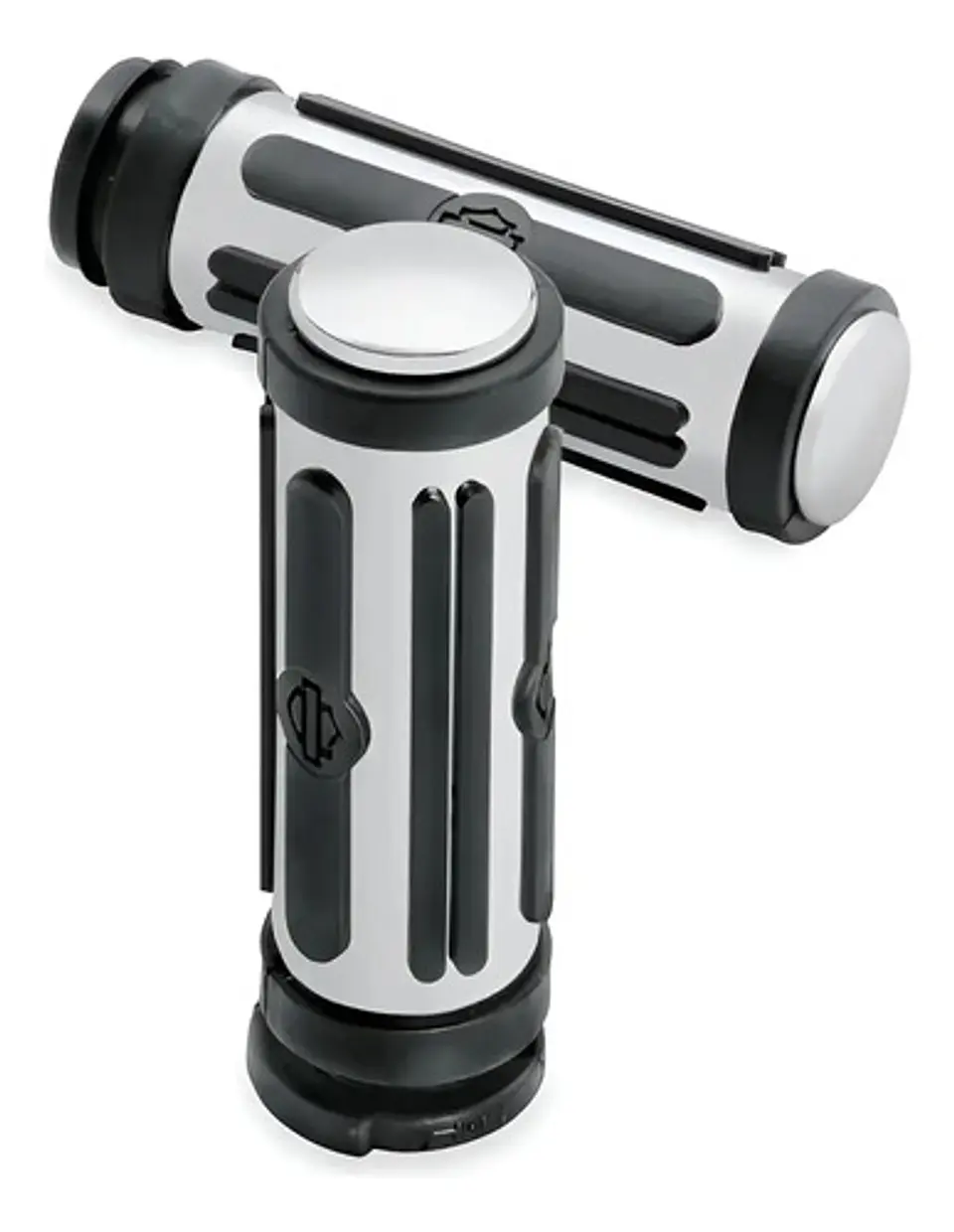 Harley-davidson 2008-2025 Chrome And Rubber Hand Grips 1