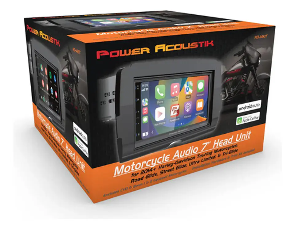 Power Acoustik Multimidia Radio For Harley-davidson 14+ 7