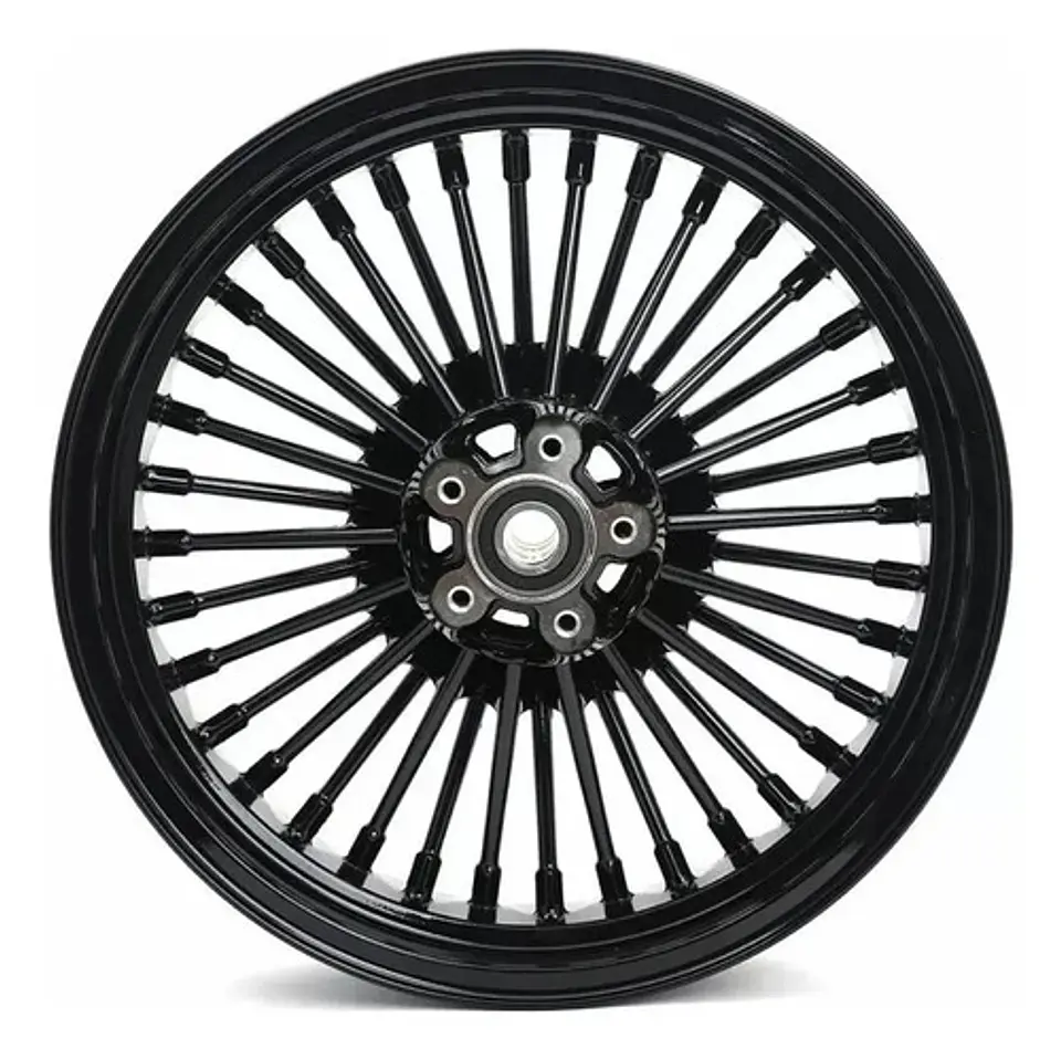 Fat Spoke Rear Wheel 16 X 3,5 Harley-davidson Black 2
