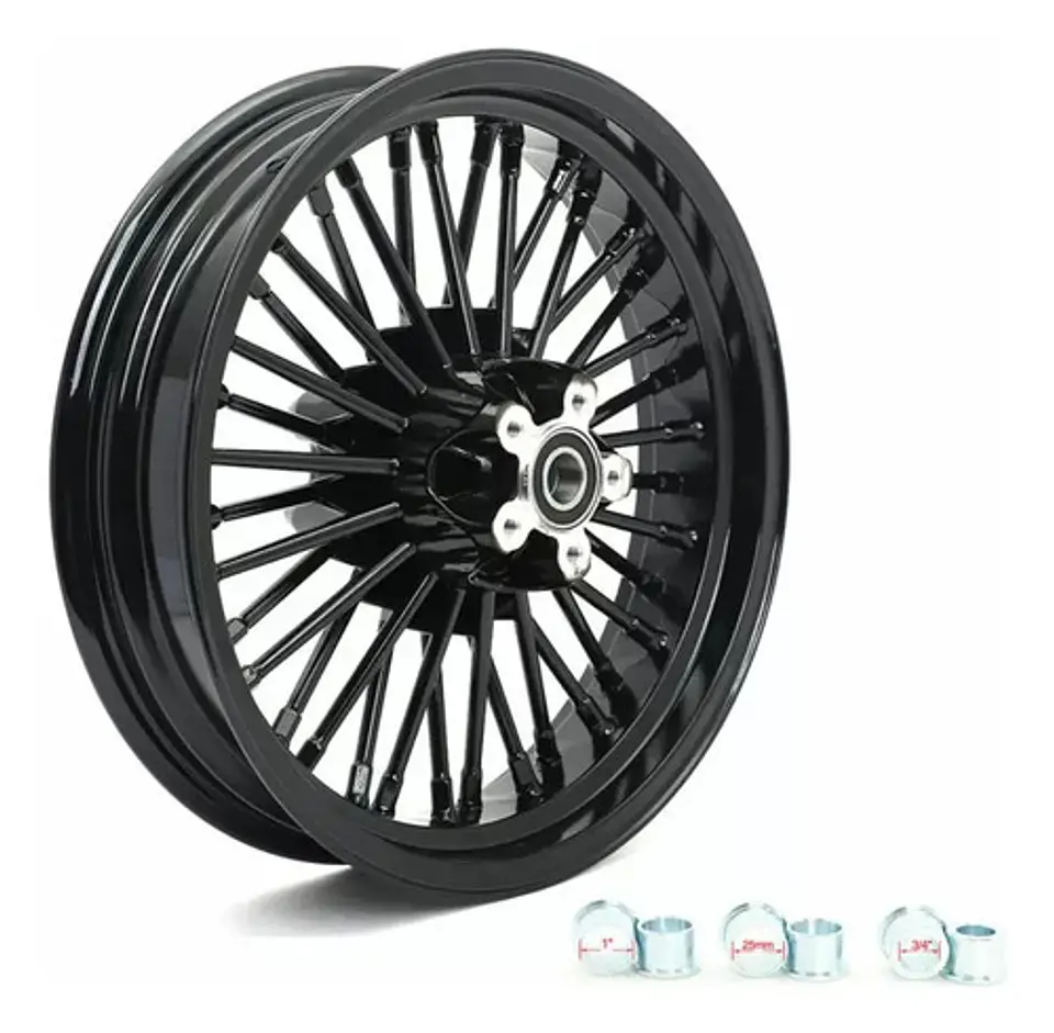 Fat Spoke Rear Wheel 16 X 3,5 Harley-davidson Black 5