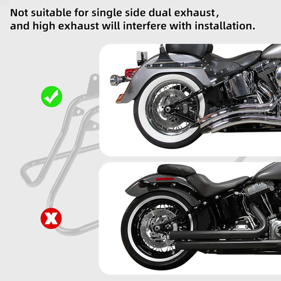 Kit Suporte Alforje Para Harley-davidson Softail 9