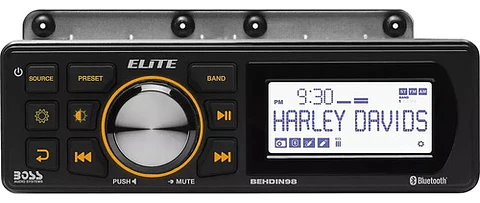 Boss Elite Radio Harley 1998-2013 Bluetooth Mp3 Am/fm