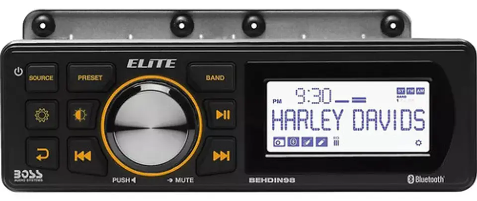Boss Elite Radio Harley 1998-2013 Bluetooth Mp3 Am/fm 2