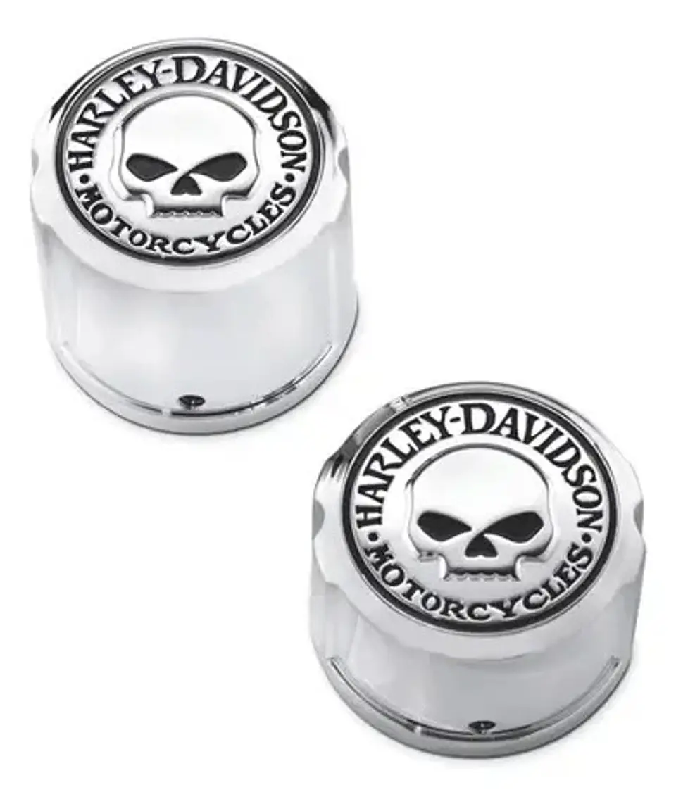 Harley-davidson 08-25 Willie G Skull Rear Axle Nut Covers 2