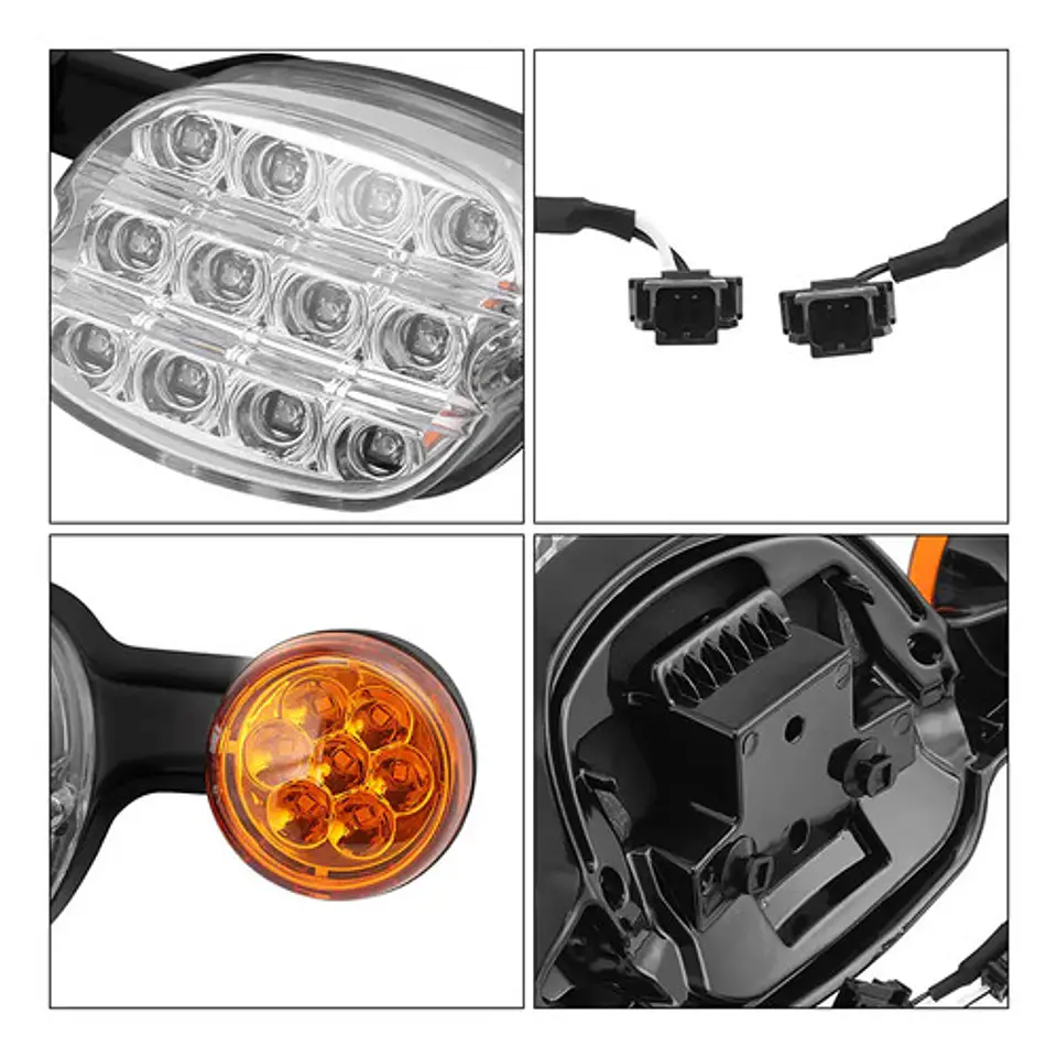 Tcmt Lanterna Traseira Led + Setas Para Harley Low Rider 5