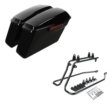 Hard Saddlebags + Supports Para Harley-davidson Softail