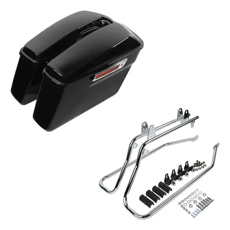 Hard Saddlebags + Supports Para Harley-davidson Softail 8