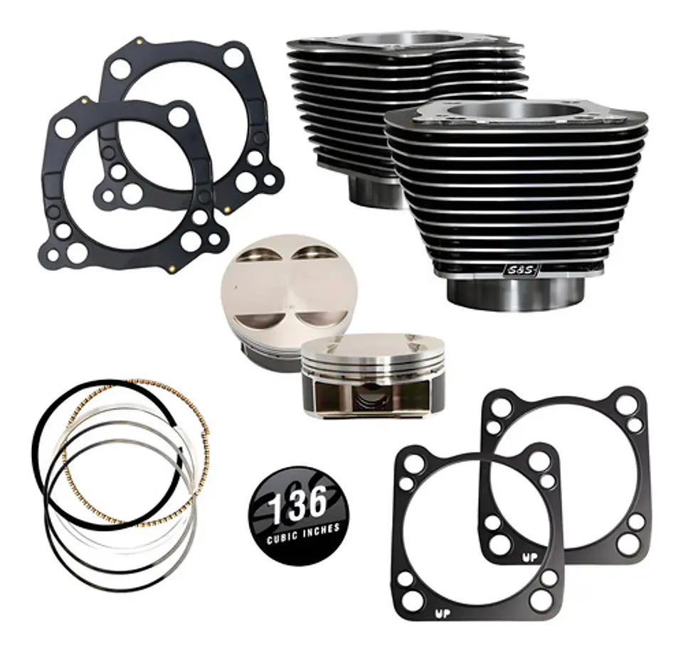 S&s Cycle 136 Pol. Cylinder Kit For Harley-davidson M8 2017+ 1